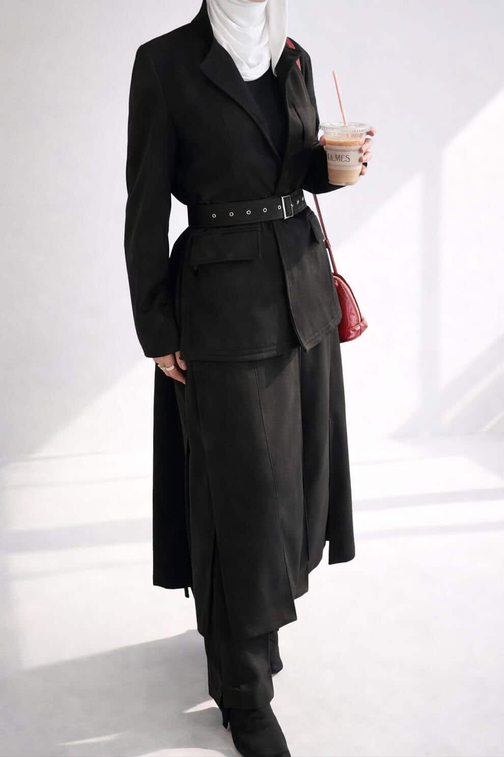 Belted Suede Blazer